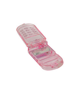 HN0373-Transparent pink shaped powder box