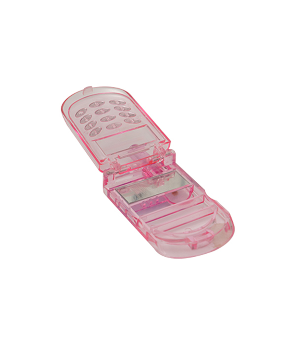 detail of HN0373-Transparent pink shaped powder box